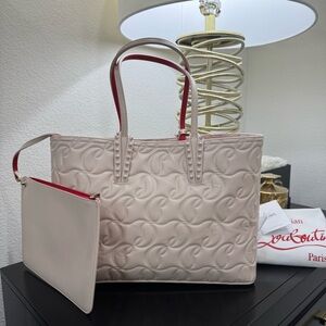 Christian Louboutin Cabata Embossed CL Nappa Leche